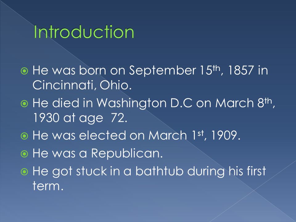  He was born on September 15 th, 1857 in Cincinnati, Ohio.
