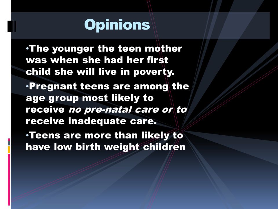 Teen pregnancy is closely linked to single parenthood, and the growth in single parent families remains the most important reason for increased poverty among children.