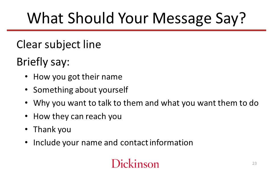 What Should Your Message Say.