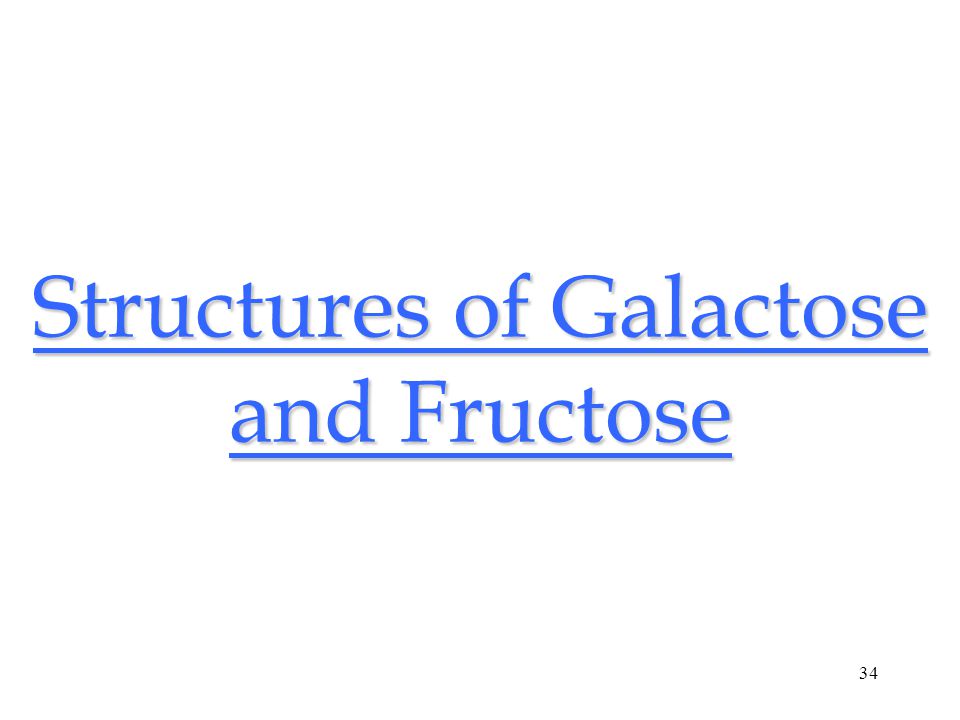 34 Structures of Galactose and Fructose