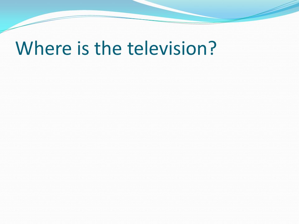 Where is the television
