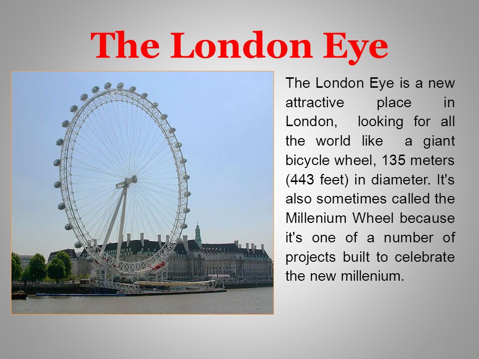 One of the london s. Биг Бен и колесо обозрения в Лондоне. Проект про Лондонский глаз. London Eye на английском. Лондонский глаз сообщение.