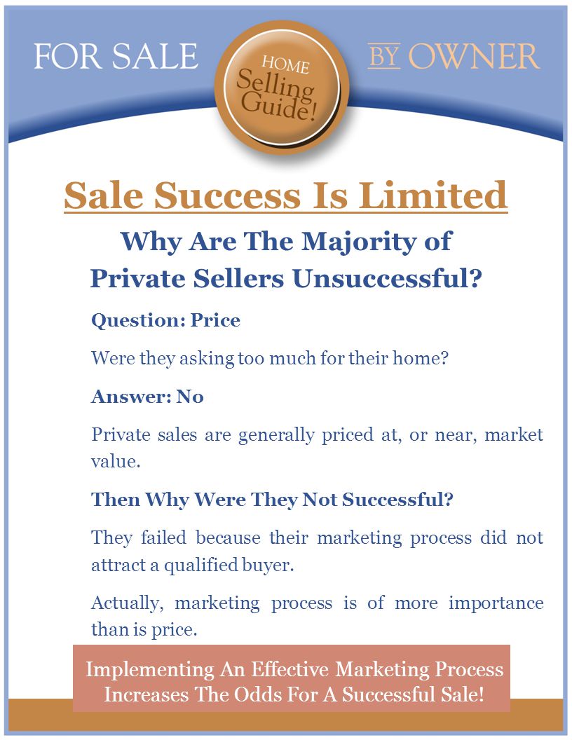 Sale Success Is Limited Why Are The Majority of Private Sellers Unsuccessful.