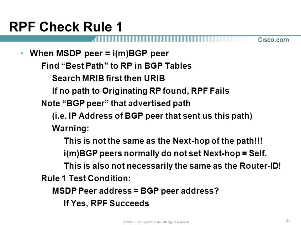 Deploying Interdomain IP Multicast. © 2003, Cisco Systems, Inc. All