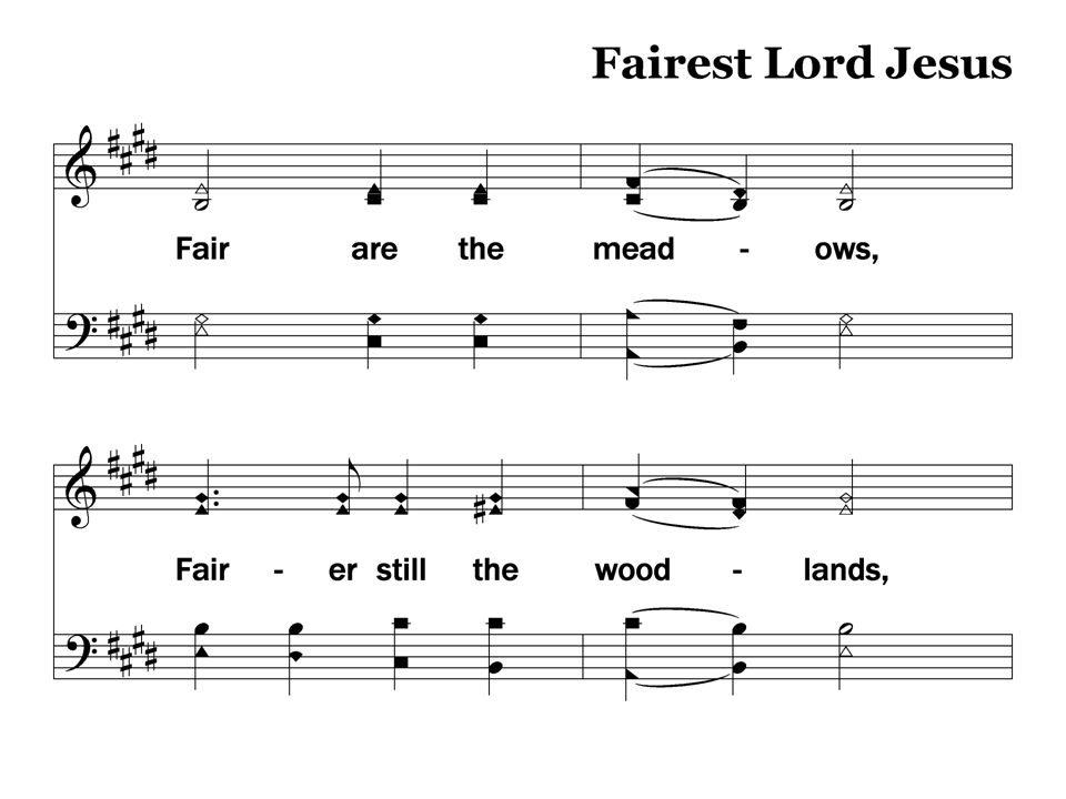 2-1 – Fairest Lord Jesus Stanza 2, Slide 1 156