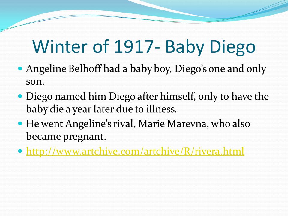 Winter of Baby Diego Angeline Belhoff had a baby boy, Diego’s one and only son.