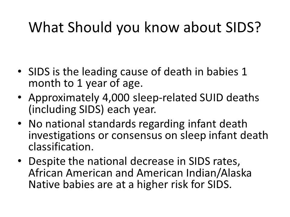 What Should you know about SIDS.