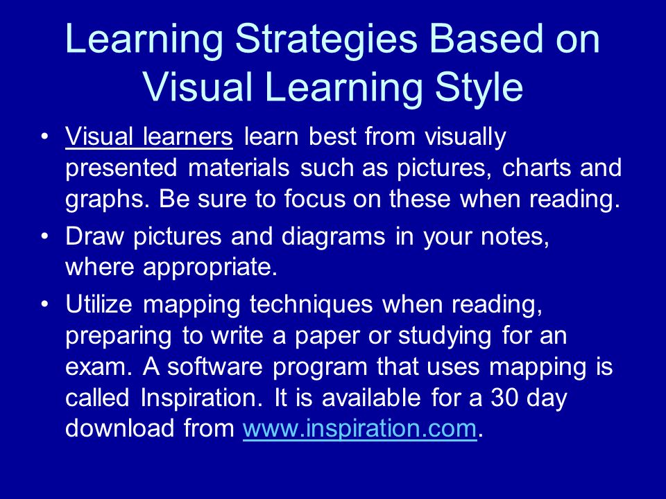 the importance of knowing your learning style knowing the visual learning strategies