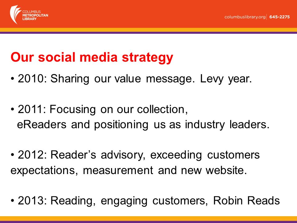 Our social media strategy 2010: Sharing our value message.