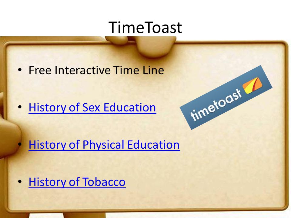 TimeToast Free Interactive Time Line History of Sex Education History of Physical Education History of Tobacco