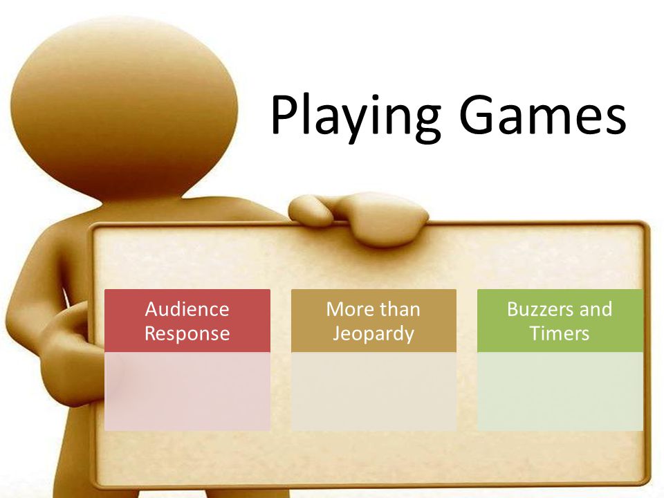 Playing Games Audience Response More than Jeopardy Buzzers and Timers