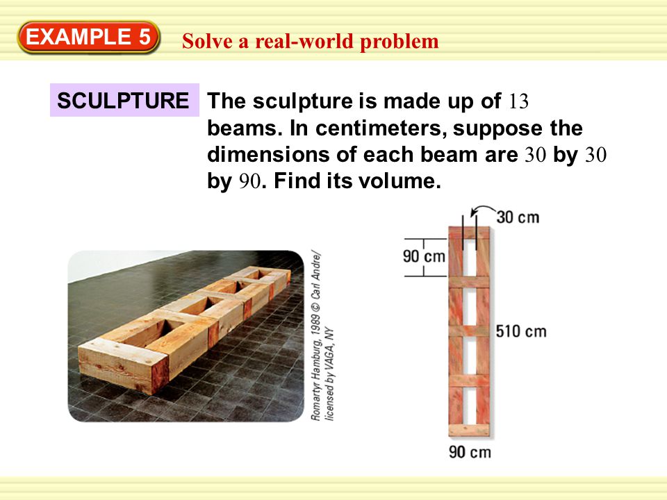 EXAMPLE 5 Solve a real-world problem SCULPTUREThe sculpture is made up of 13 beams.