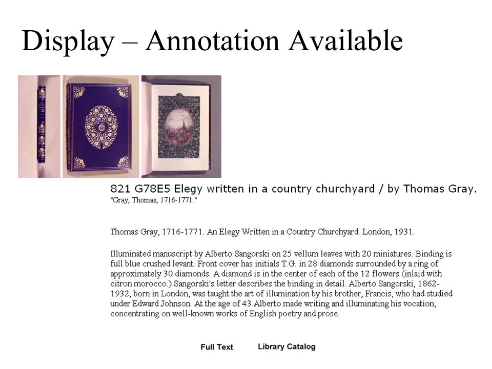 Display – Annotation Available Click to display annotation