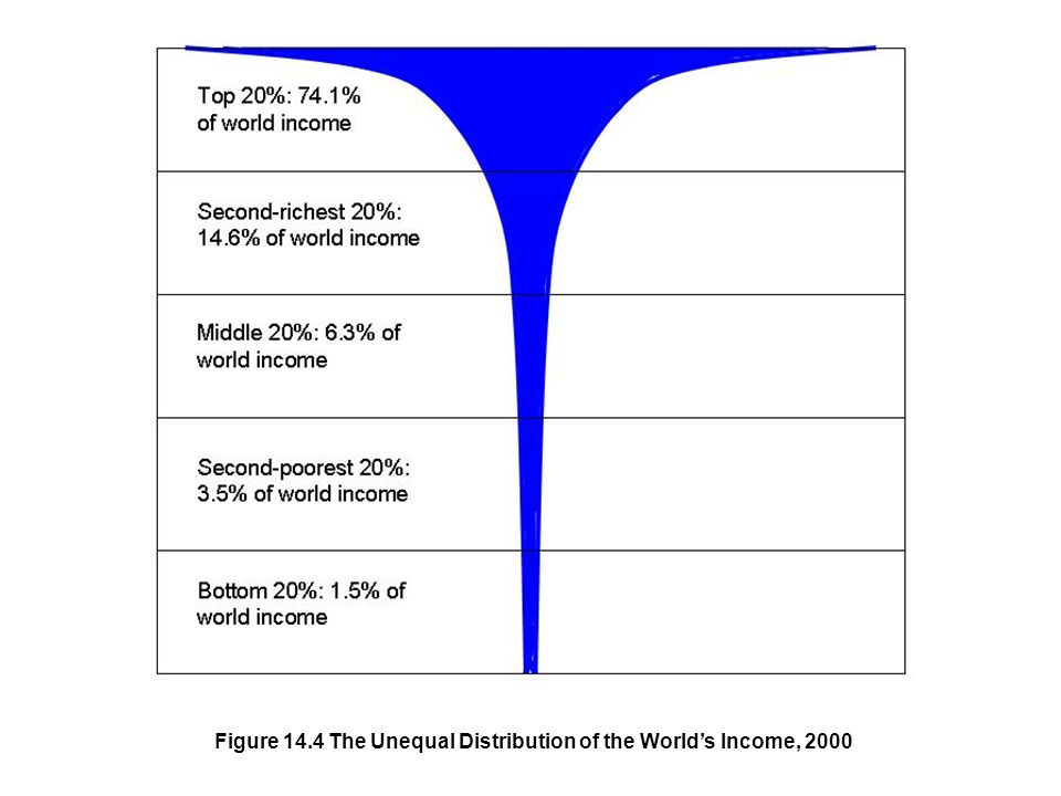 Figure 14.4 The Unequal Distribution of the World’s Income, 2000