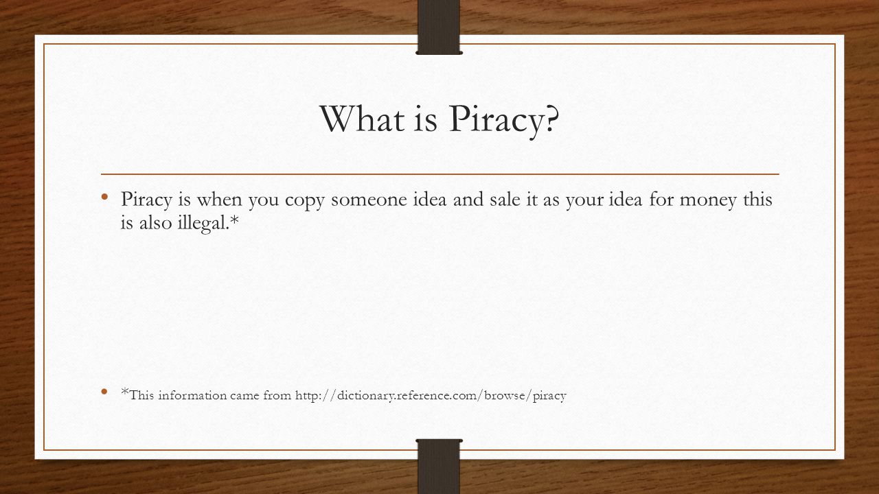 What is Piracy.