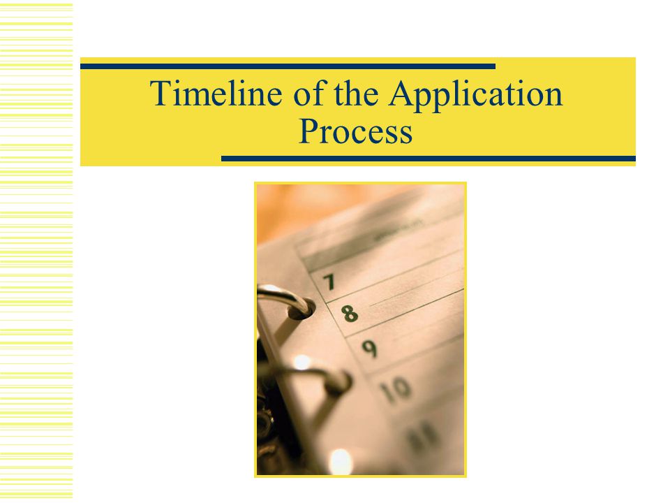 Timeline of the Application Process