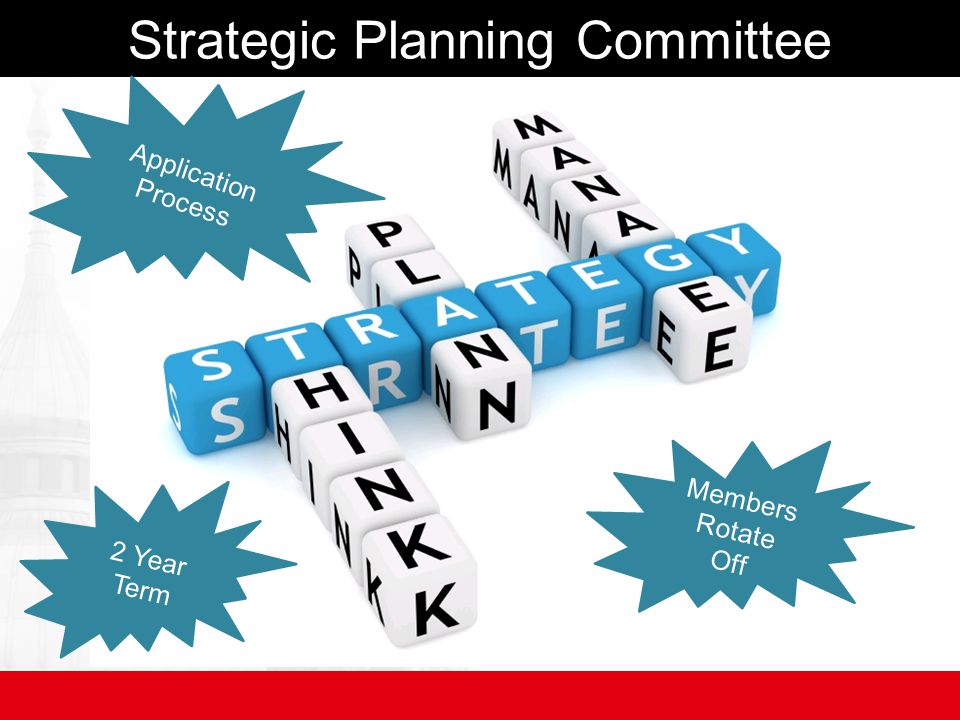 Strategic Planning Committee Application Process Members Rotate Off 2 Year Term