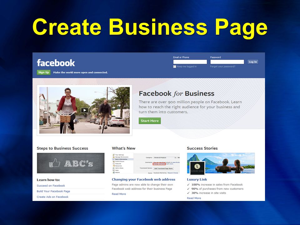 Create Business Page