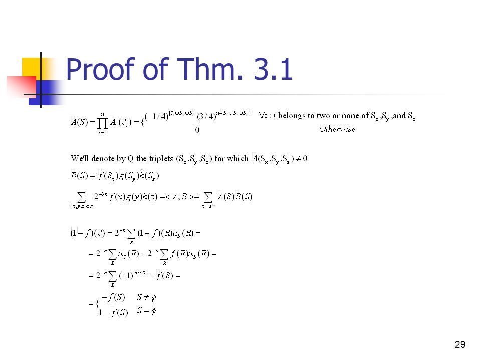 29 Proof of Thm. 3.1