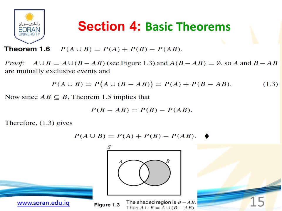 Section 4: Basic Theorems 15