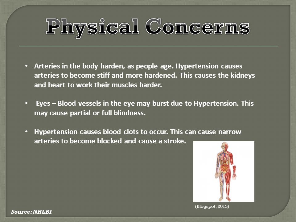 Arteries in the body harden, as people age.