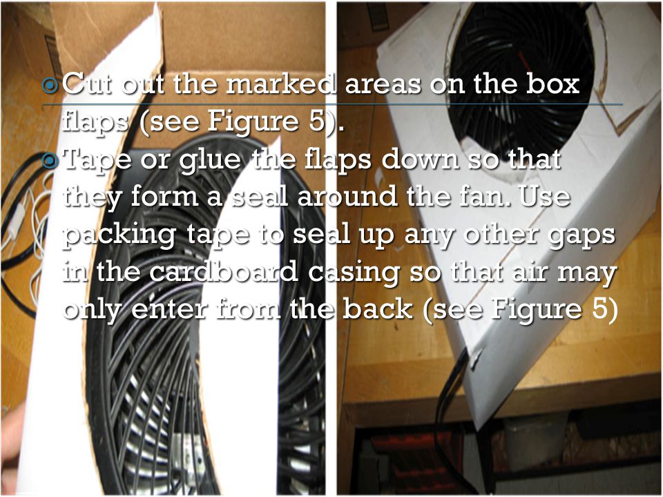  Cut out the marked areas on the box flaps (see Figure 5).