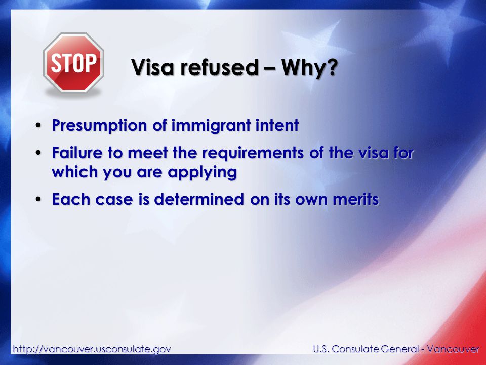 Visa refused – Why.