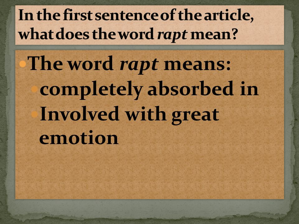 rapt sentence rapt sentence