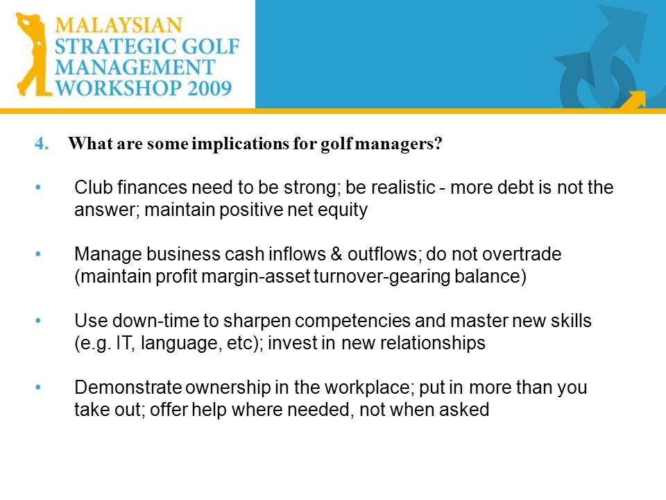 4.What are some implications for golf managers.