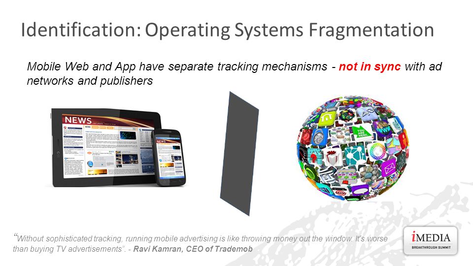 Identification: Operating Systems Fragmentation Without sophisticated tracking, running mobile advertising is like throwing money out the window.