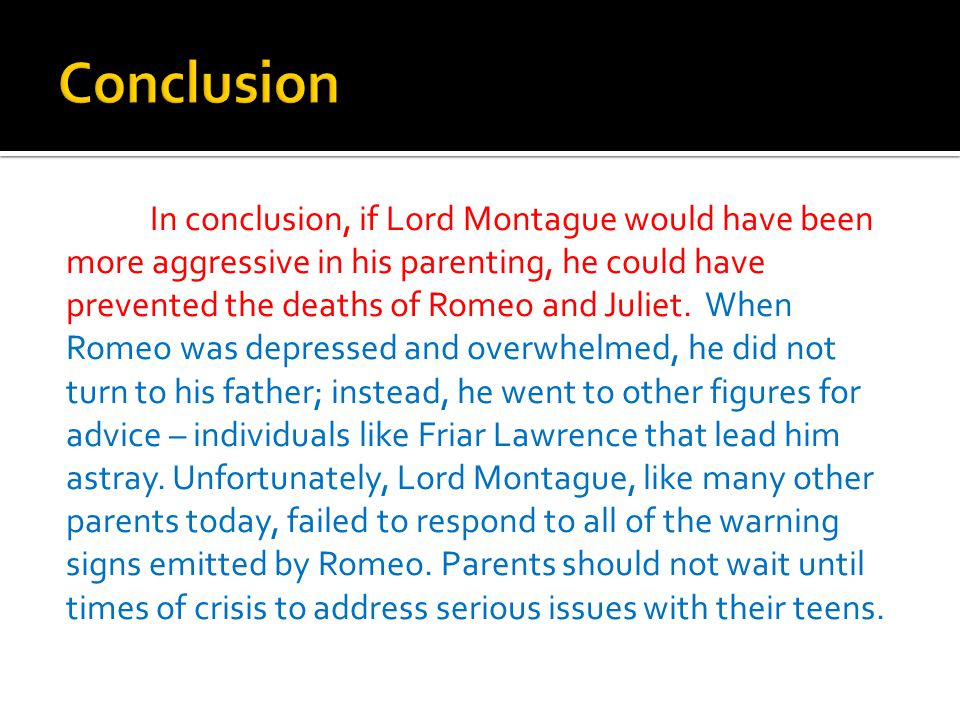 romeo and juliet conclusion paragraph