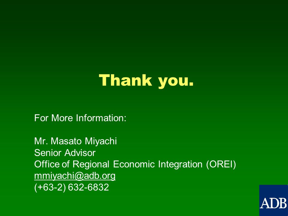 Thank you. For More Information: Mr.