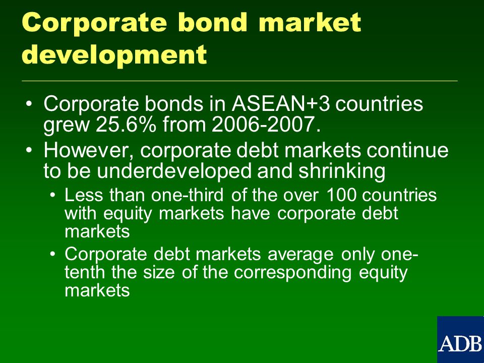 Corporate bonds in ASEAN+3 countries grew 25.6% from