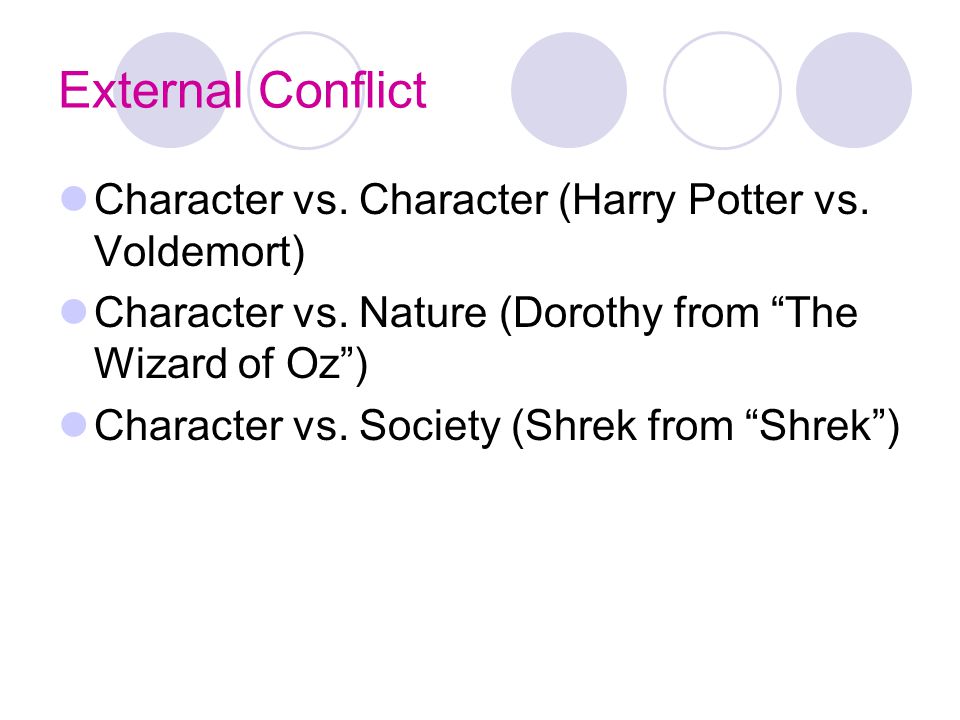 External Conflict Character vs. Character (Harry Potter vs.