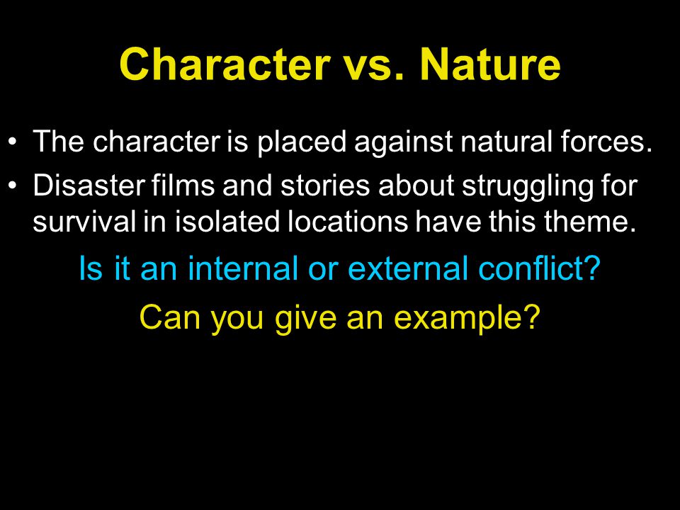 man vs nature conflict definition