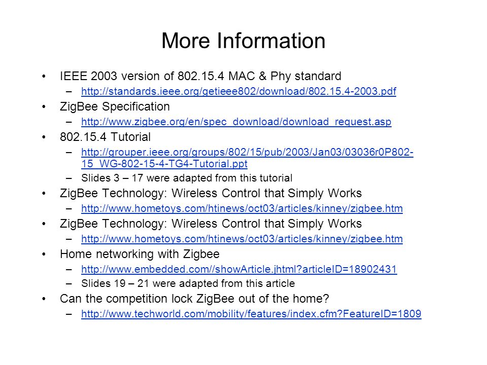 PDF] Zigbee : “ Wireless Control That Simply Works ”