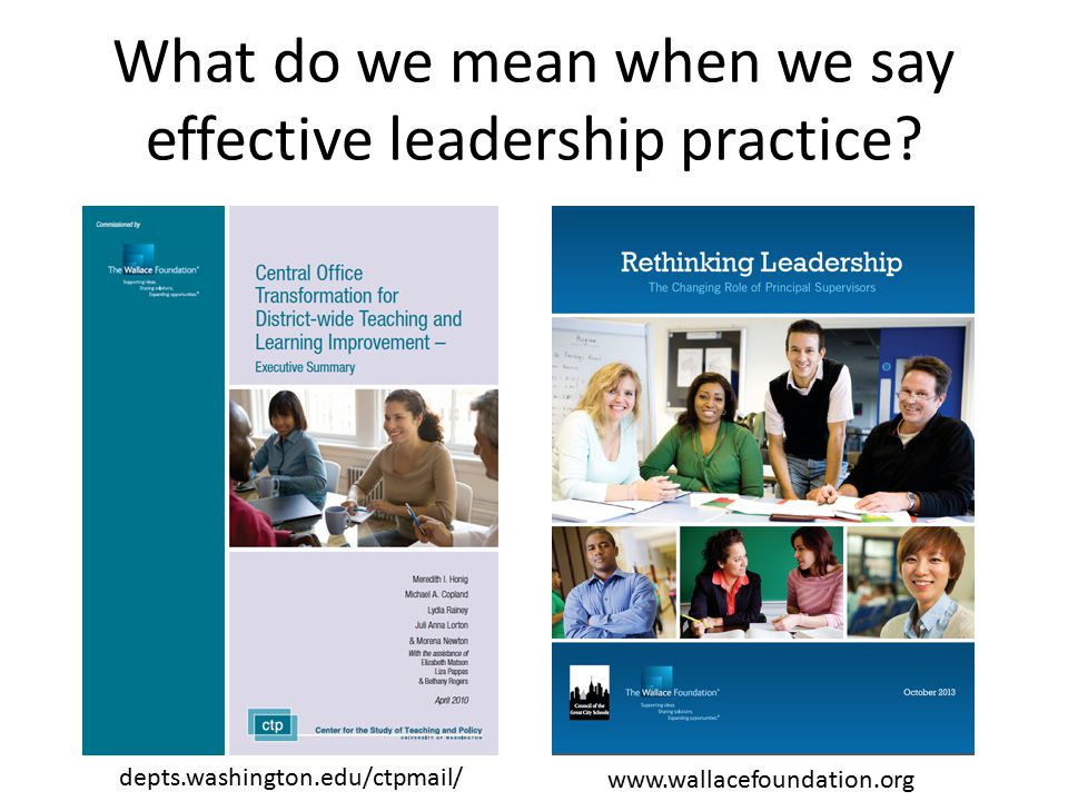 What do we mean when we say effective leadership practice.