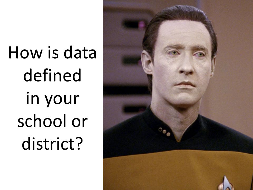 How is data defined in your school or district