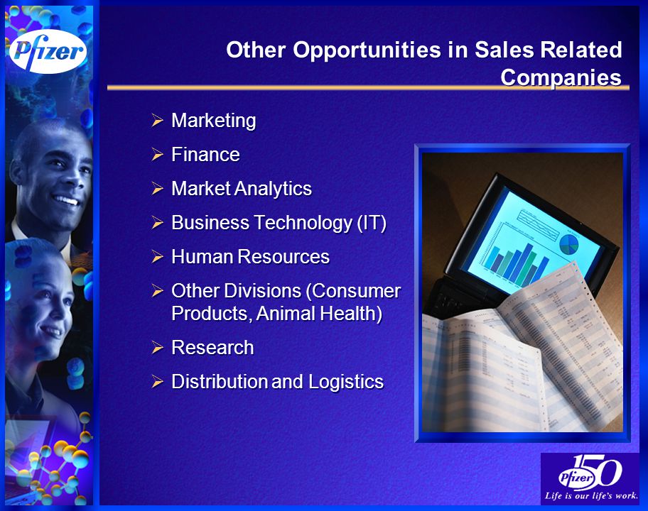 Other Opportunities in Sales Related Companies  Marketing  Finance  Market Analytics  Business Technology (IT)  Human Resources  Other Divisions (Consumer Products, Animal Health)  Research  Distribution and Logistics  Marketing  Finance  Market Analytics  Business Technology (IT)  Human Resources  Other Divisions (Consumer Products, Animal Health)  Research  Distribution and Logistics