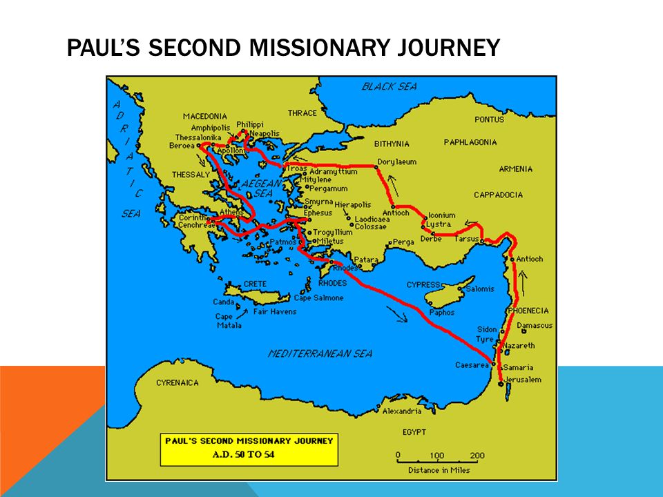 PAUL’S SECOND MISSIONARY JOURNEY