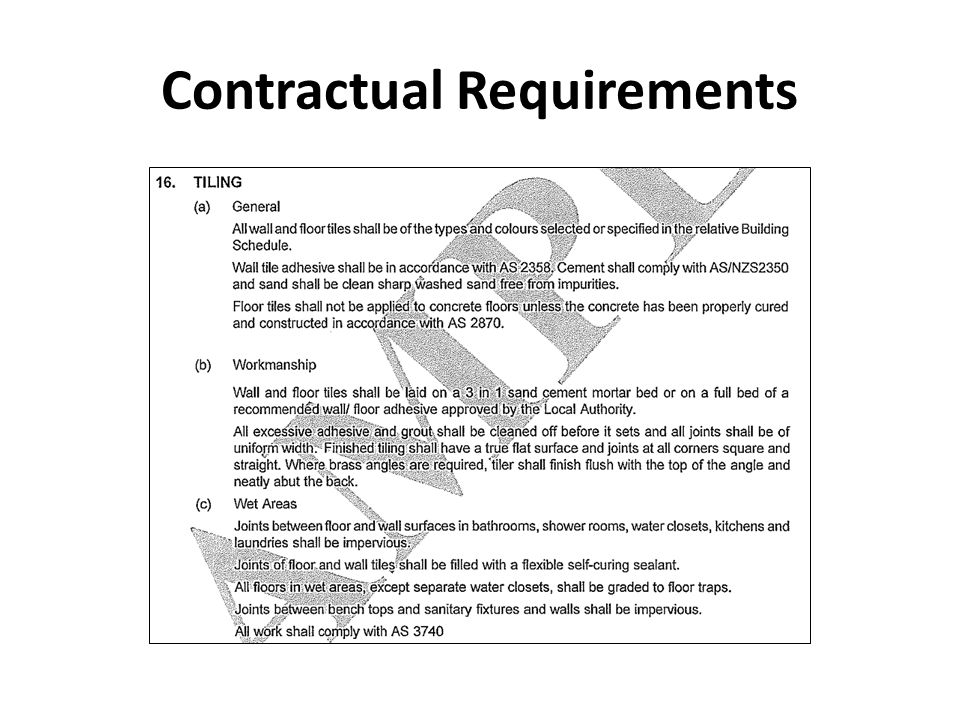 Contractual Requirements