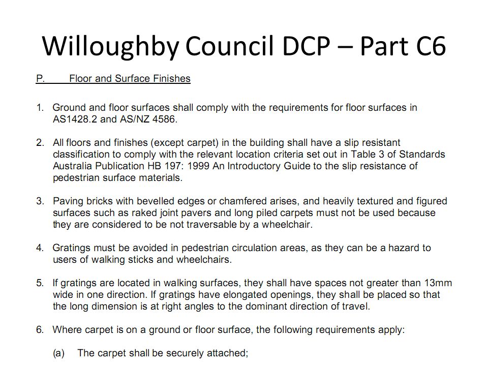Willoughby Council DCP – Part C6