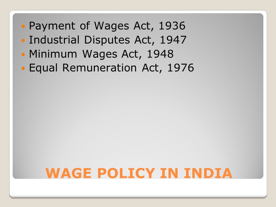 Minimum Wages in India