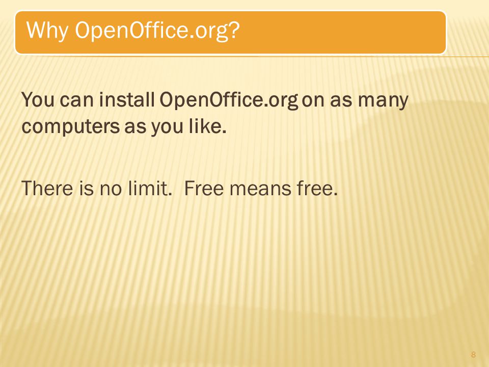 You can install OpenOffice.org on as many computers as you like.