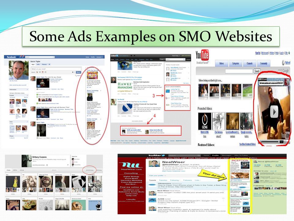 Some Ads Examples on SMO Websites