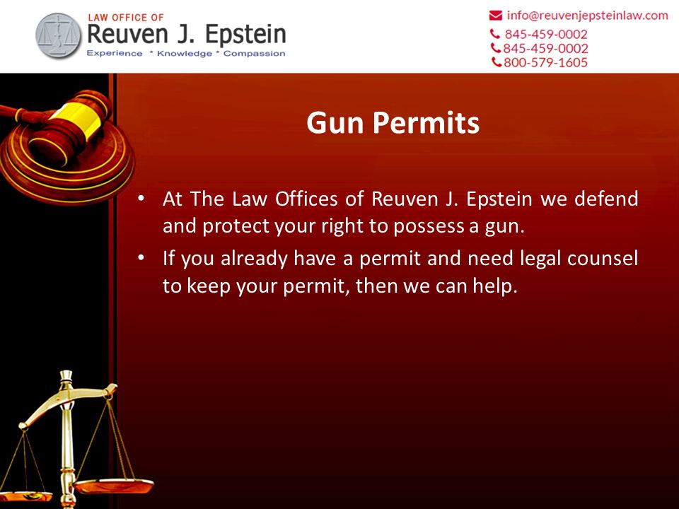Gun Permits At The Law Offices of Reuven J.