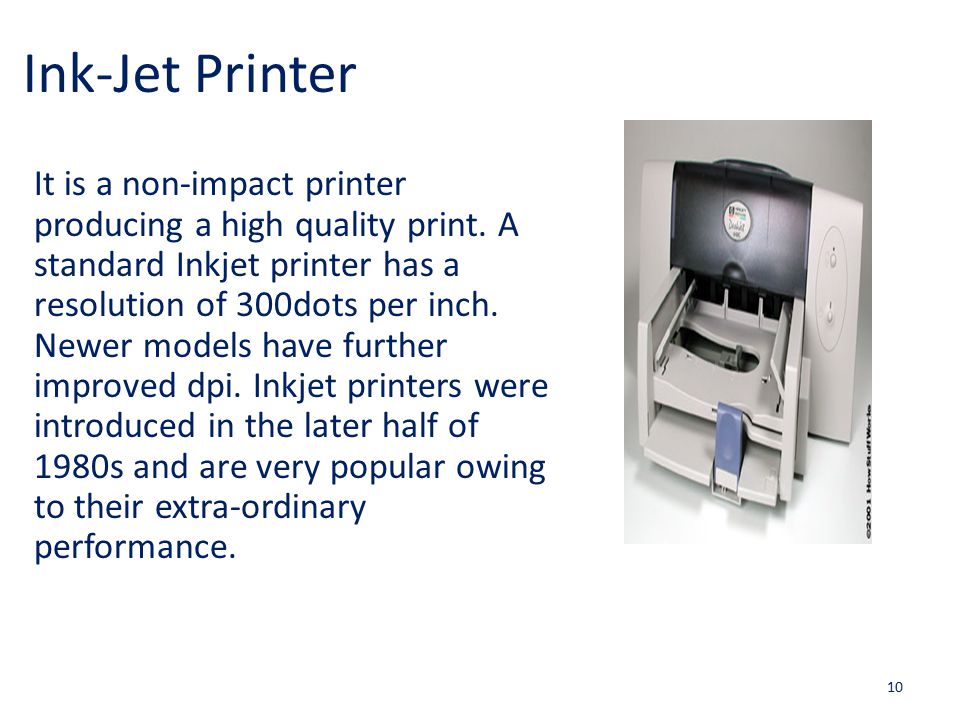 Printers Printers is an output device that produces text and graphics on  paper. Many printers are primarily used as local peripherals and are  attached. - ppt download