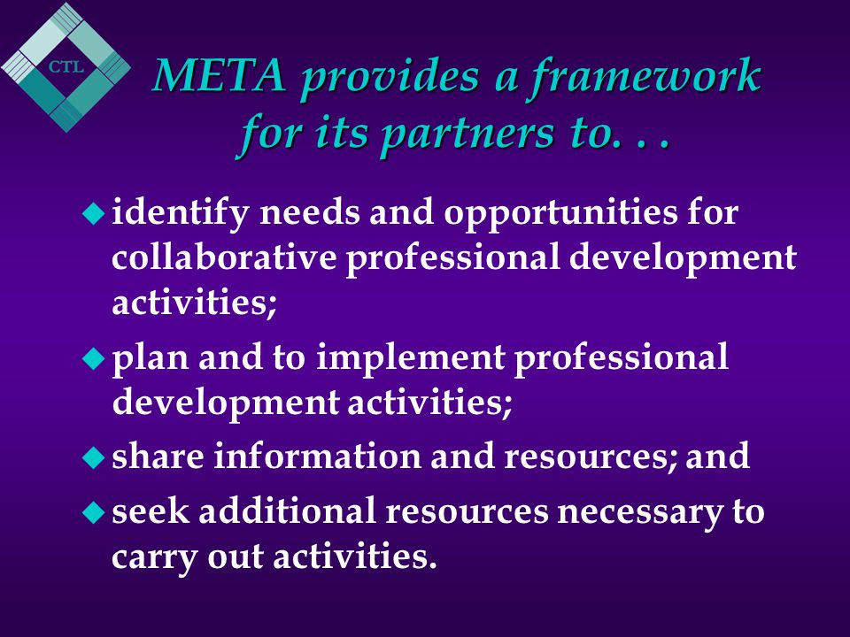 META provides a framework for its partners to...