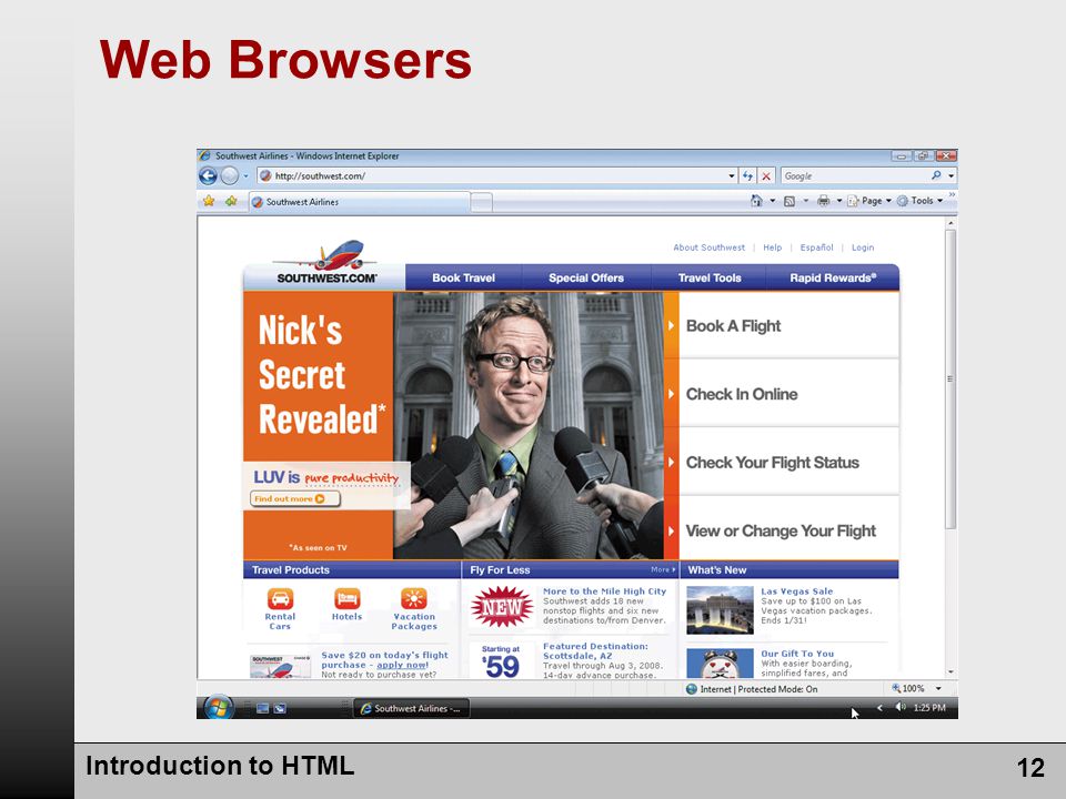Introduction to HTML 12 Web Browsers