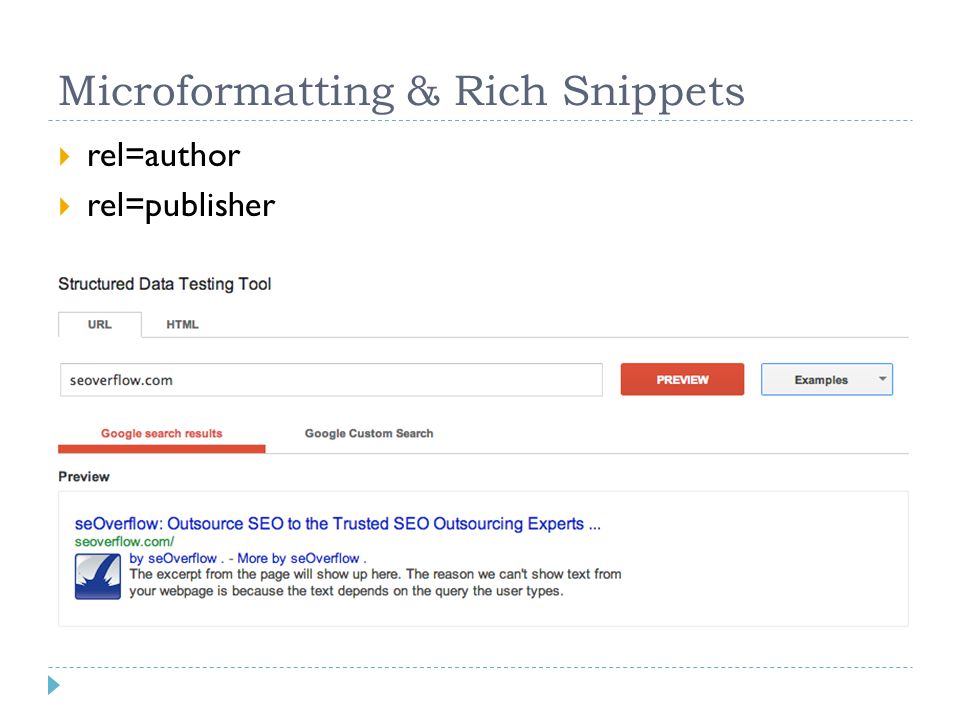 Microformatting & Rich Snippets  rel=author  rel=publisher
